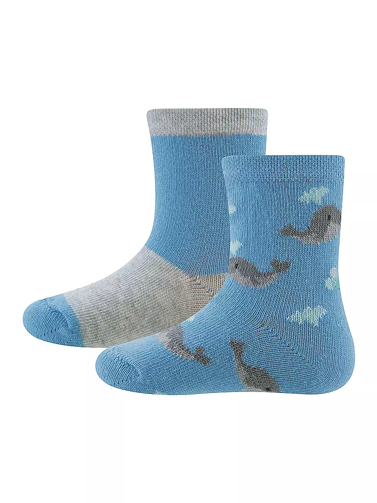 EWERS | Calzini da neonato confezione da 2 azzurro | Blu chiaro