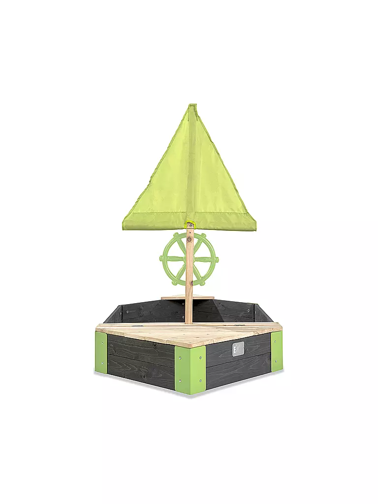 EXIT TOYS | Aksent Sabbiera in legno a forma di barca 190x90 cm | Senza colore