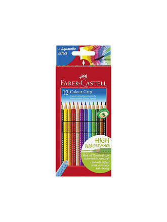 FABER-CASTELL | Colour Grip Pastelli colorati, astuccio di cartone da 12