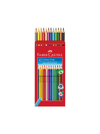 FABER-CASTELL | Colour Grip Pastelli colorati, astuccio di cartone da 12