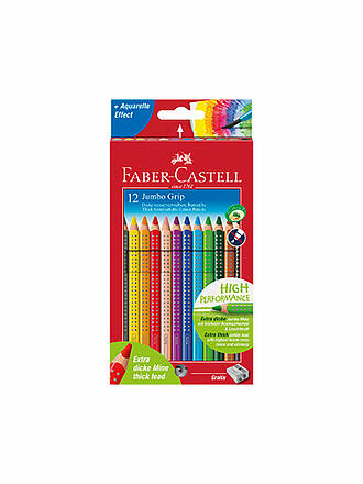 FABER-CASTELL | Jumbo Grip Pastelli colorati, astuccio di cartone da 12