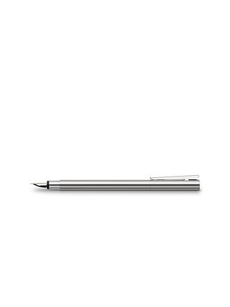 FABER-CASTELL | Neo Slim Penna stilografica in acciaio inox, punta F, argento lucido