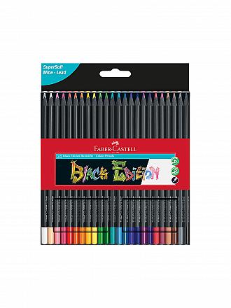 FABER-CASTELL | Pastelli colorati Black Edition, astuccio in cartone da 24