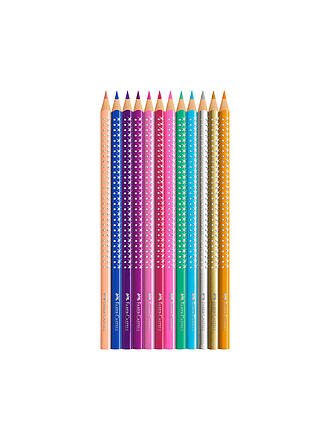 FABER-CASTELL | Sparkle Pastelli Colorati Astuccio in Metallo con 12 Pastelli Colorati Sparkle