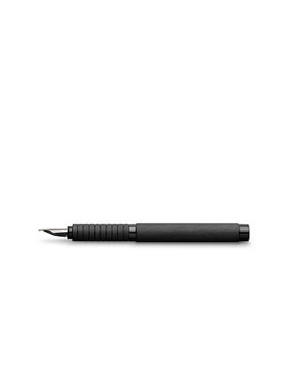 FABER-CASTELL | Essentio Aluminium Penna stilografica con punta B, Nero