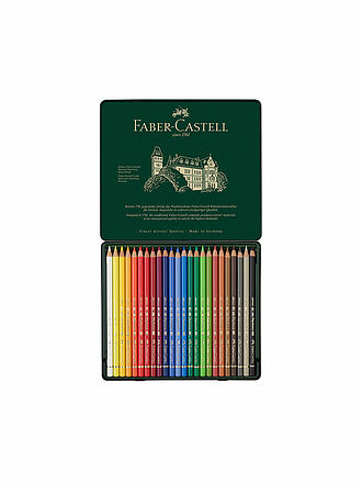 FABER-CASTELL | Pastelli colorati Polychromos, set da 24 in astuccio di metallo