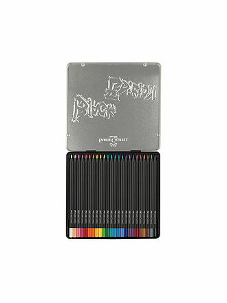 FABER-CASTELL | Black Edition Pastelli Colorati 24 Pezzi Astuccio in Metallo
