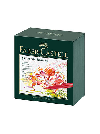 FABER-CASTELL | Penna a inchiostro di china Pitt Artist Pen Brush, confezione da 48