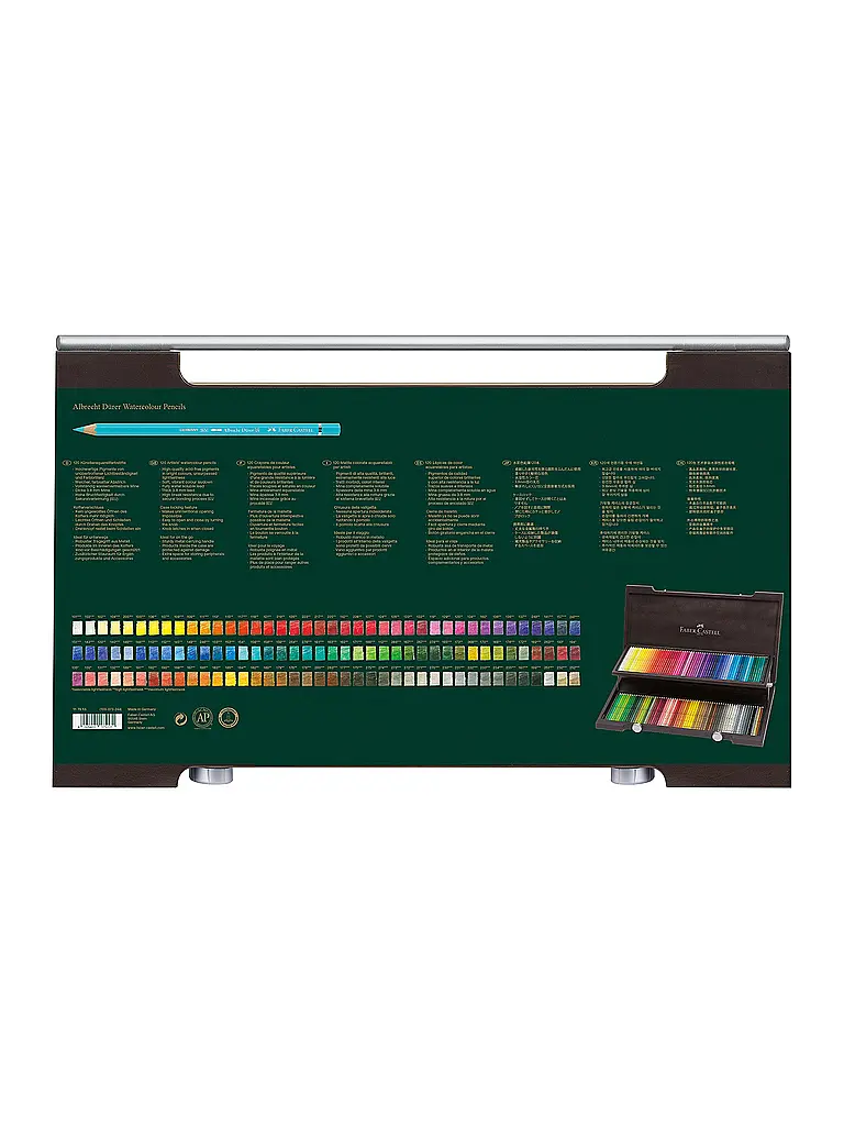 FABER-CASTELL | Albrecht Dürer Aquarellstift 120er Holzkoffer | Marrone