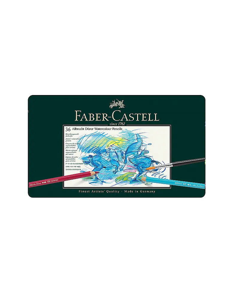 FABER-CASTELL | Albrecht Dürer Aquarellstift 36er Metalletui | Verde scuro
