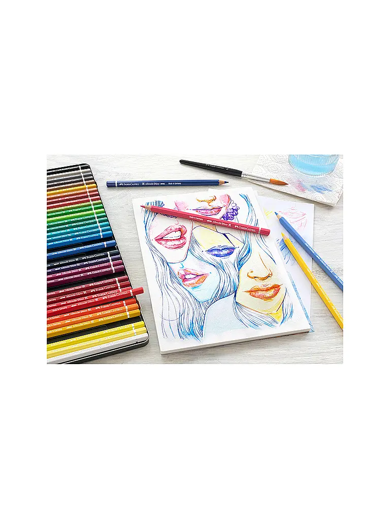 FABER-CASTELL | Albrecht Dürer Aquarellstift 36er Metalletui | Verde scuro