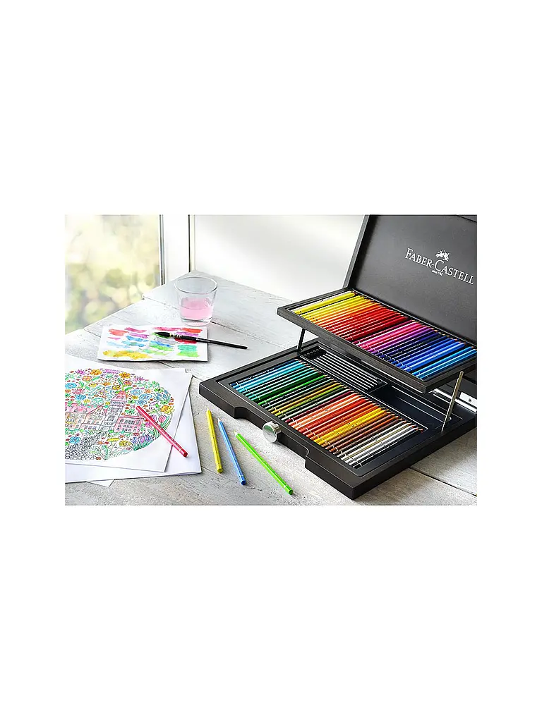 FABER-CASTELL | Albrecht Dürer Aquarellstift 72er Holzkoffer | Marrone