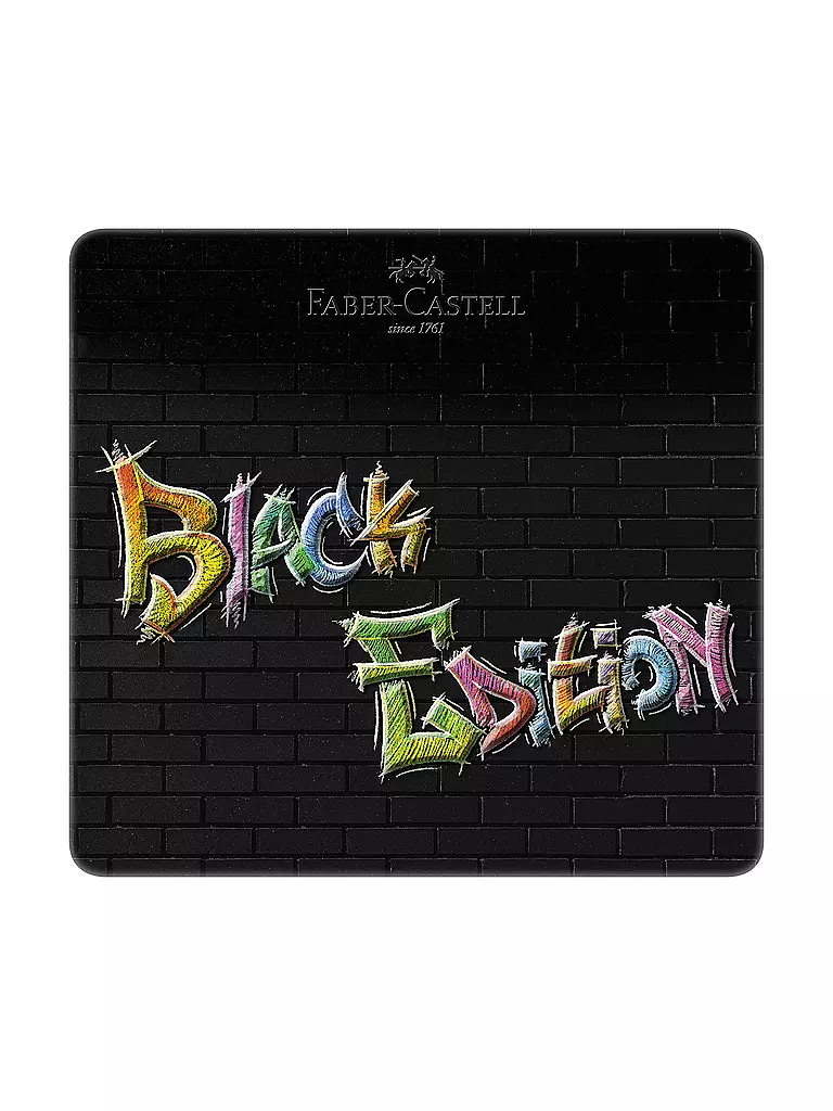 FABER-CASTELL | Black Edition Pastelli Colorati 24 Pezzi Astuccio in Metallo | Senza colore