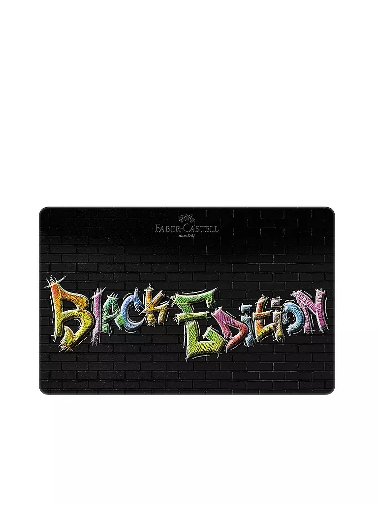 FABER-CASTELL | Black Edition Pastelli colorati 36 pz. Astuccio in metallo | Nero