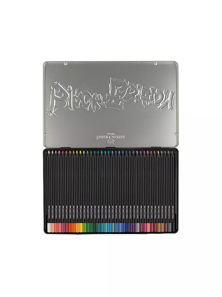 FABER-CASTELL | Black Edition Pastelli colorati 36 pz. Astuccio in metallo | Nero