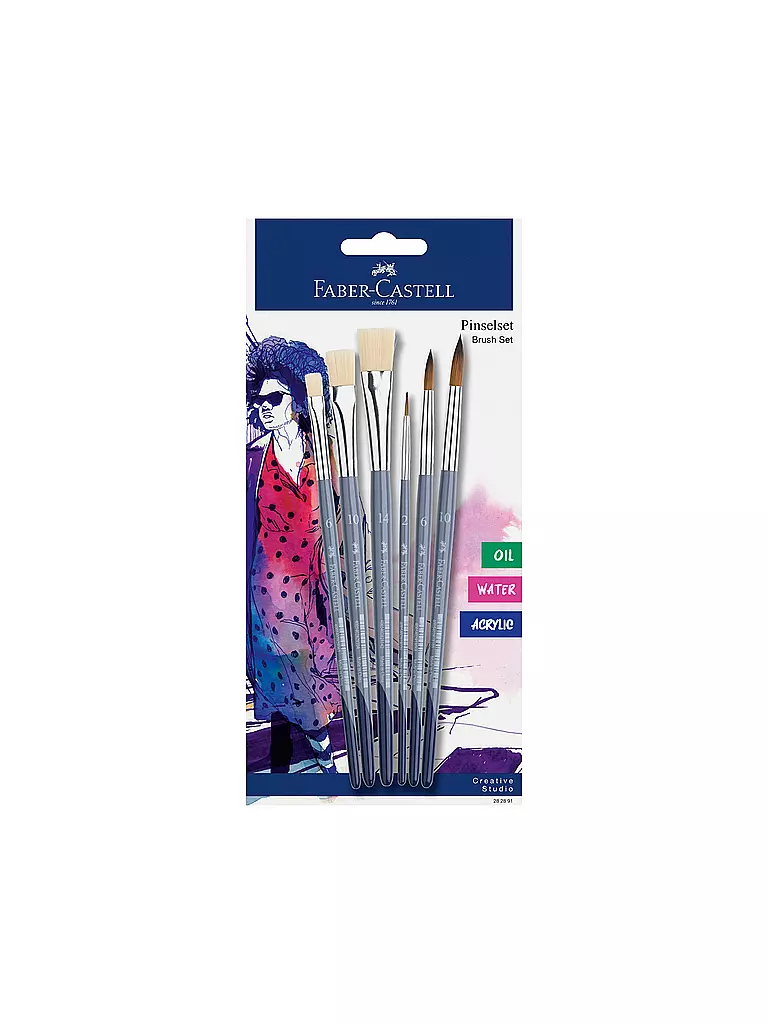 FABER-CASTELL | Faber Set di pennelli 6 pz | Senza colore