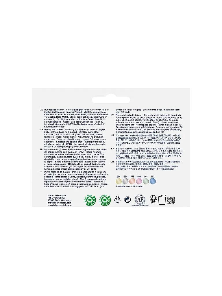FABER-CASTELL | Goaf Pennarelli Creativi 1.5 Set 6 pz. | Multicolore