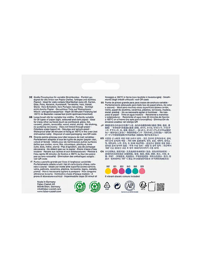 FABER-CASTELL | Gofa Kreativmarker Set da 6 Holiday | Multicolore