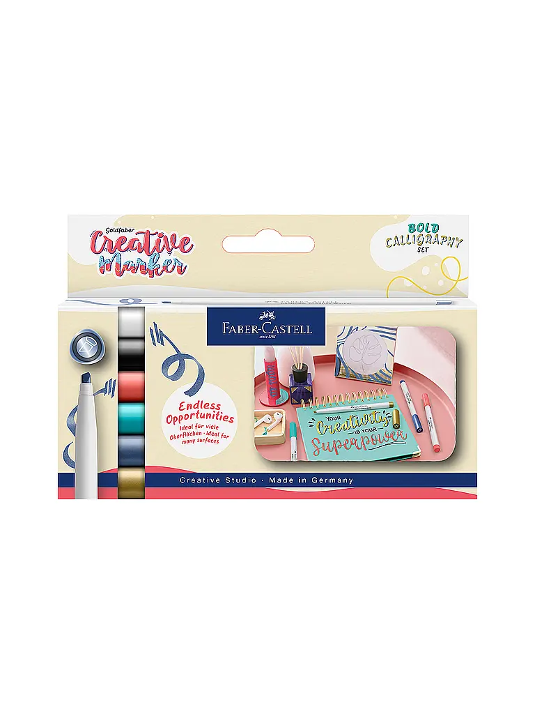 FABER-CASTELL | Gofa Pennarelli Creativi Set da 6 Calli | Multicolore