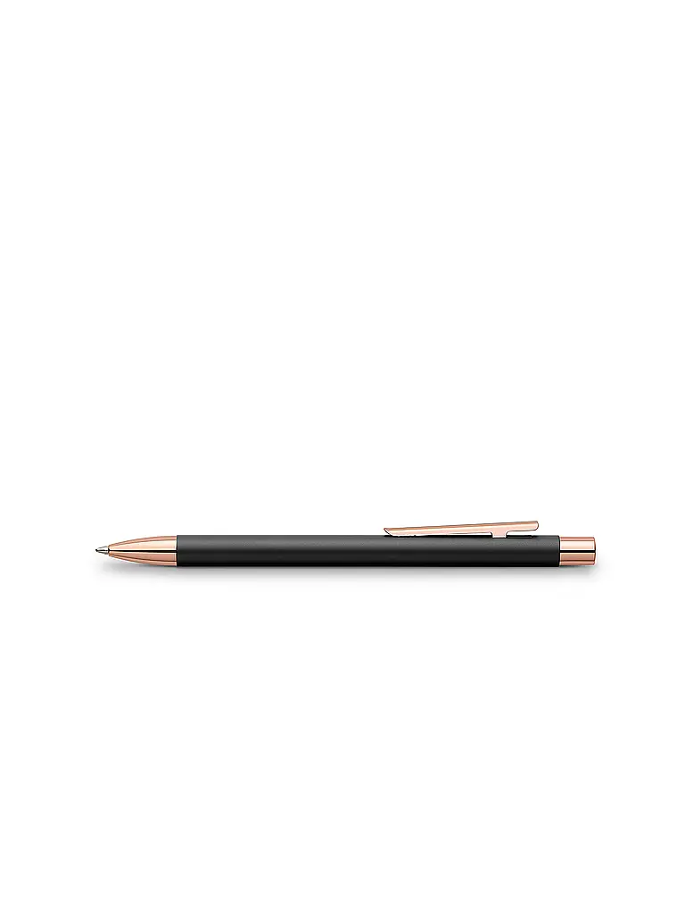 FABER-CASTELL | Neo Slim Penna a sfera in metallo nero con oro rosa | Nero