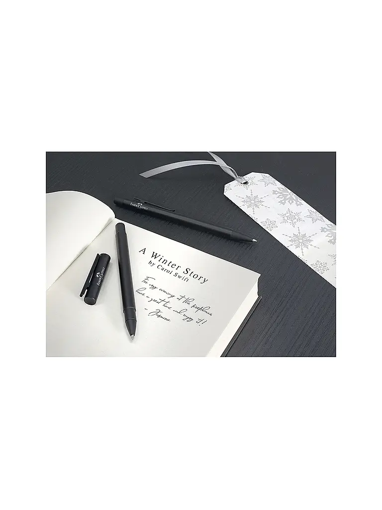 FABER-CASTELL | Neo Slim Penna Roller in Metallo Nera | Nero