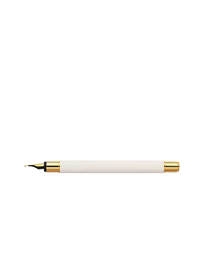 FABER-CASTELL | Neo Slim Penna stilografica, larghezza pennino F, oro marshmallow | Bianco