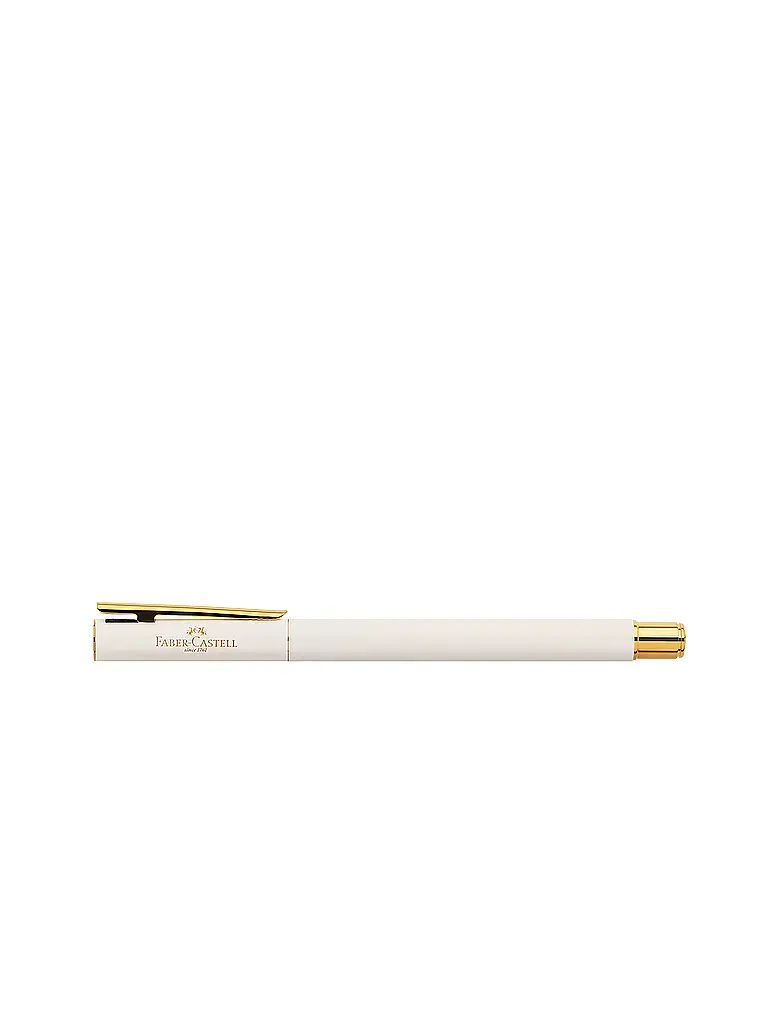 FABER-CASTELL | Neo Slim Penna stilografica, punta media, oro marshmallow | Bianco