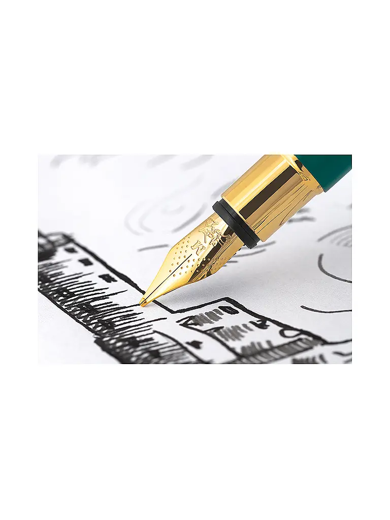 FABER-CASTELL | Neo Slim Penna stilografica con punta F, oro rainforestM | Oro