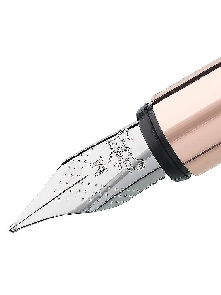 FABER-CASTELL | Neo Slim Penna stilografica in metallo, tratto M, nero con oro rosa | Nero