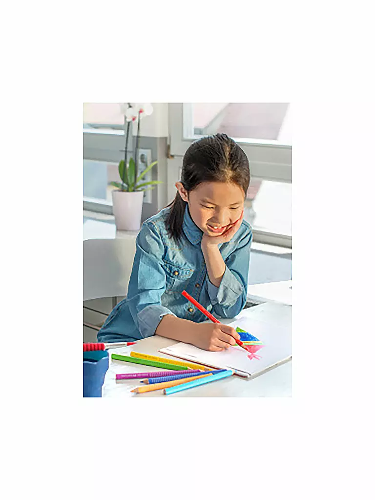 FABER-CASTELL | Pastello Jumbo Grip, astuccio di cartone da 6 | 