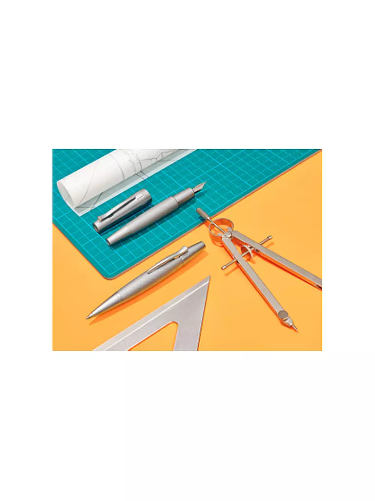 FABER-CASTELL | Penna stilografica e-motion pure media (argento) | Senza colore