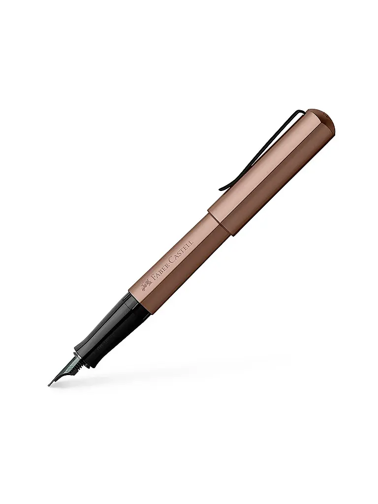 FABER-CASTELL | Penna stilografica Hexo, larghezza pennino F, bronzo | Rame