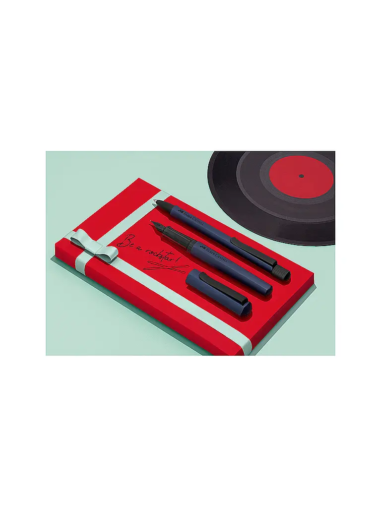 FABER-CASTELL | Penna stilografica Hexo blu tratto largo | 