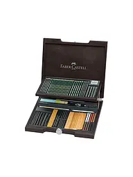 FABER-CASTELL | Pitt Monochrome - Valigetta in legno da 86 pezzi | Marrone