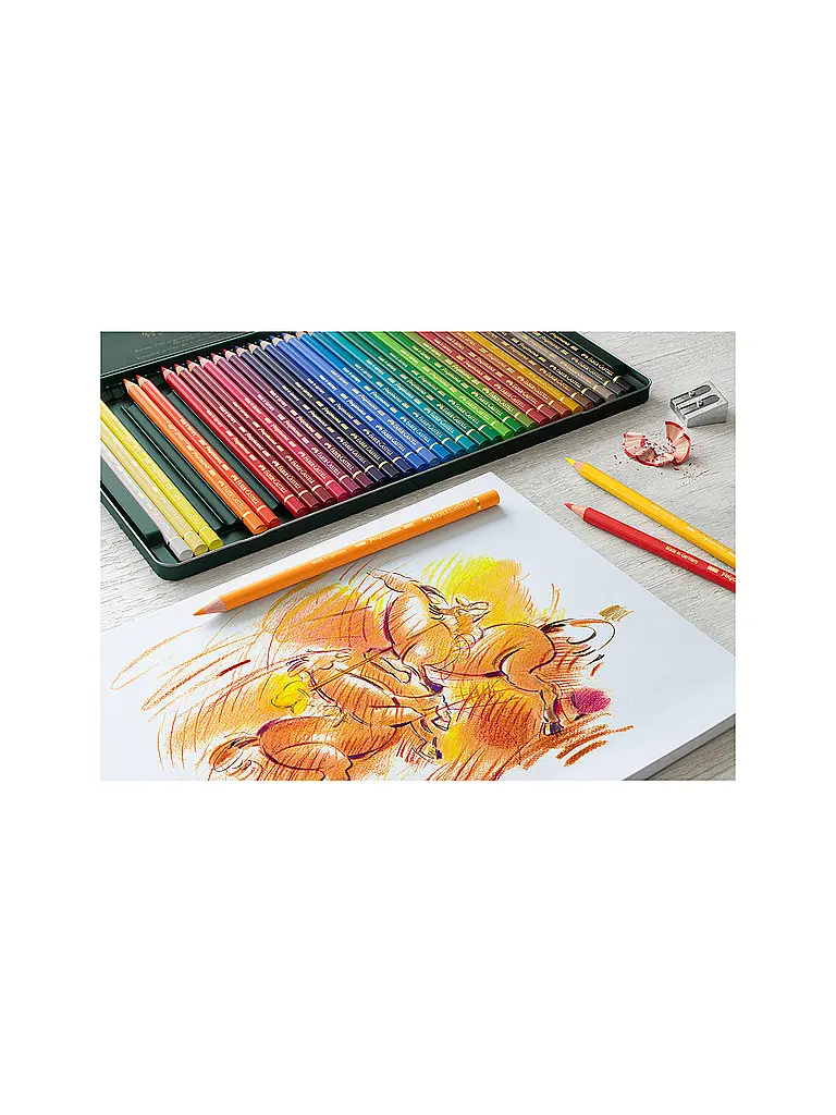 FABER-CASTELL | Polychromos Matite Colorate 36 pz. Astuccio in Metallo | Verde scuro