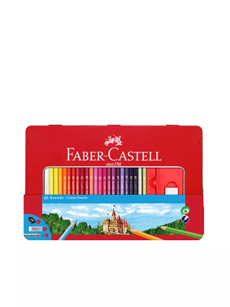 FABER-CASTELL | Scatola di pastelli esagonali (48 pz.) | Senza colore
