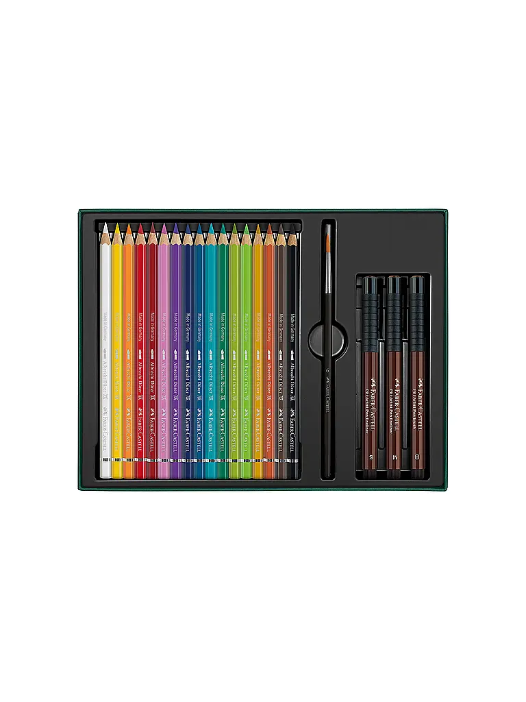 FABER-CASTELL | Set di pastelli 21 pz. PITT ARTIST PEN | Verde scuro