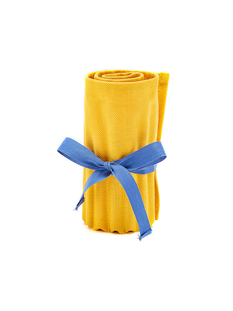 Astuccio arrotolabile con 24 pastelli colorati Yellow giallo