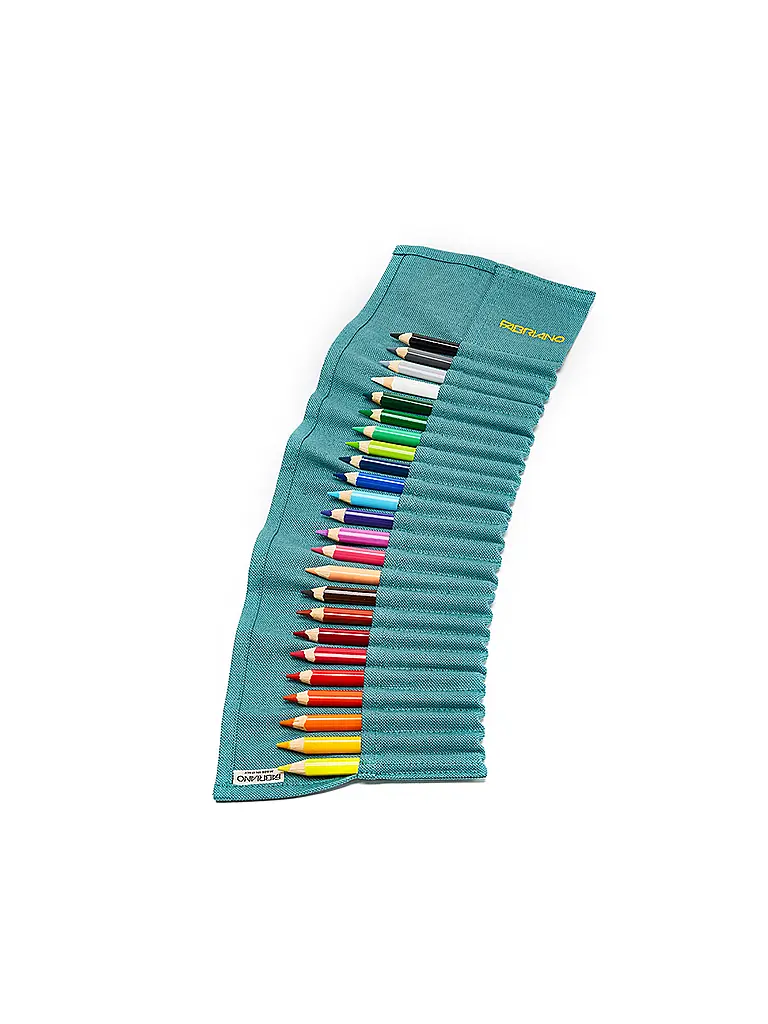 FABRIANO | Astuccio arrotolabile con 24 pastelli colorati Aquamarina | 