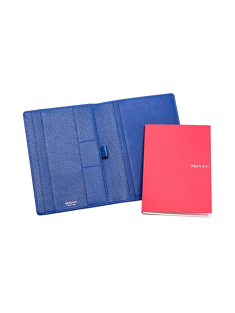 FABRIANO | Portablocco in pelle A5 Blu | 