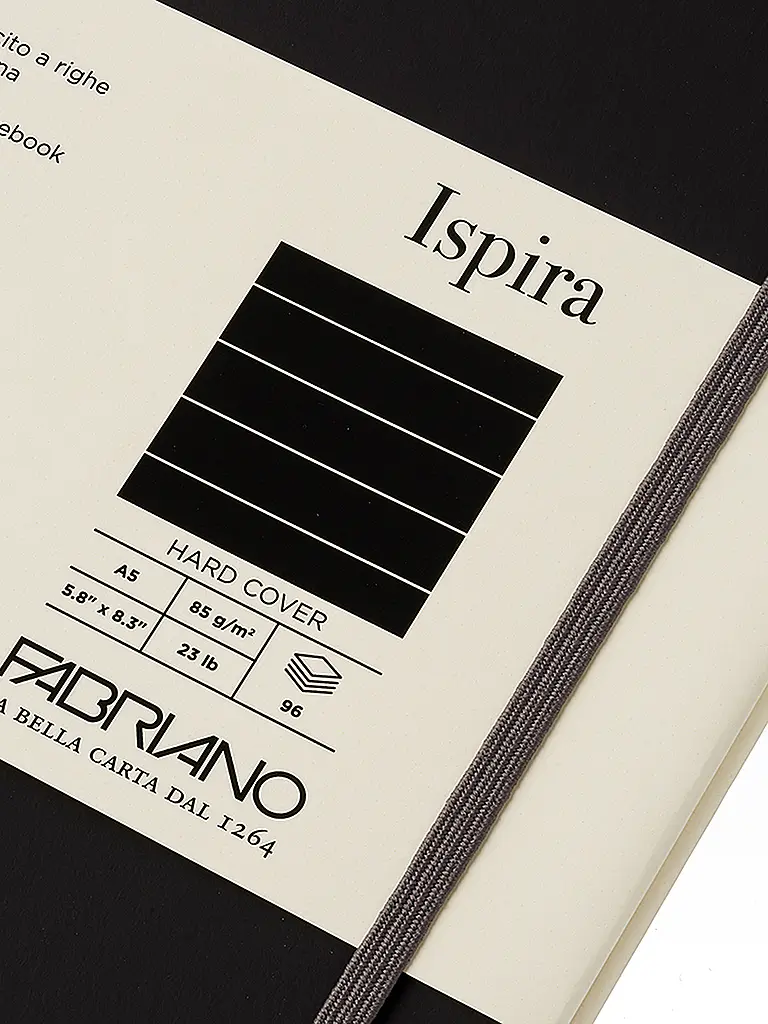 FABRIANO | Quaderno ISPIRA A5 a righe Nero | 