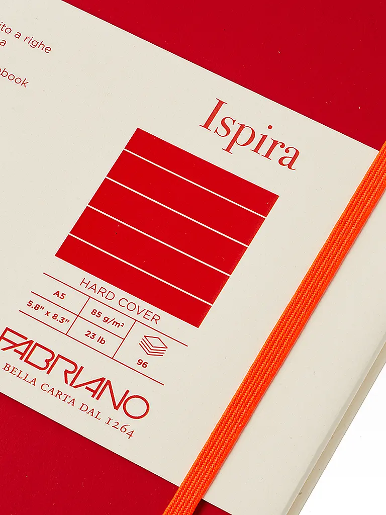 FABRIANO | Quaderno ISPIRA A5 a righe rosso | 