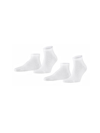 FALKE | Calzini sneaker confezione da 2 "Happy" (bianco)