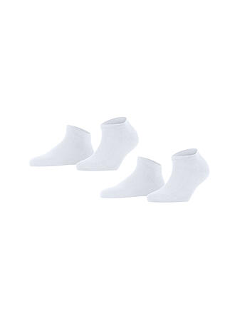 FALKE | Calzini sneaker Happy, confezione da 2, bianco