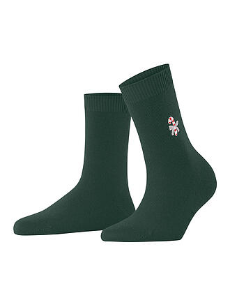 FALKE | Calze COSY WOOL CANDY CANE verde cacciatore