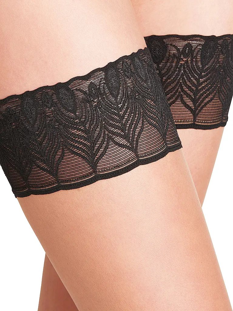 FALKE | Autoreggenti LUNELLE 8 DEN pow/black | Beige