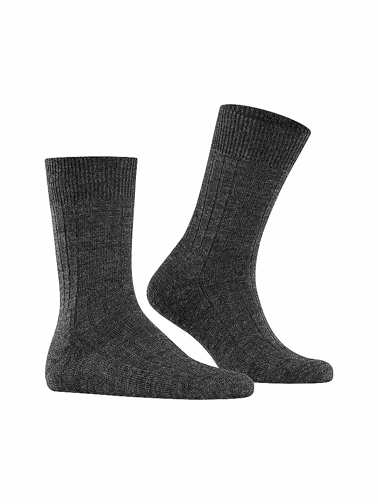 FALKE | Calze da uomo Teppich im Schuh antracite mel. | Grigio