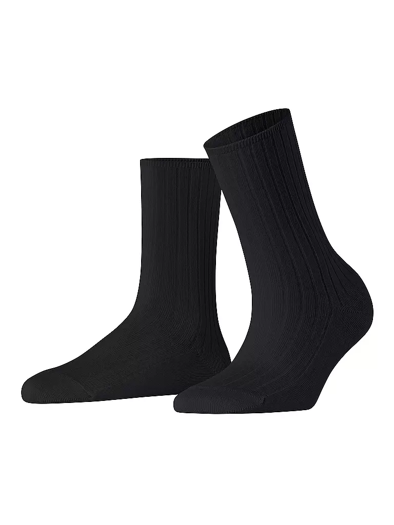 FALKE | Calze FALKE COTTON RIB nere | Nero