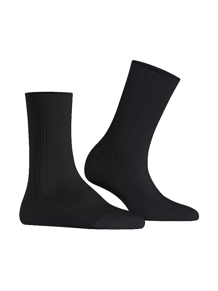FALKE | Calze FALKE COTTON RIB nere | Nero