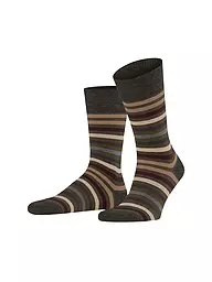 FALKE | Calze TINTED STRIPE beech | Marrone